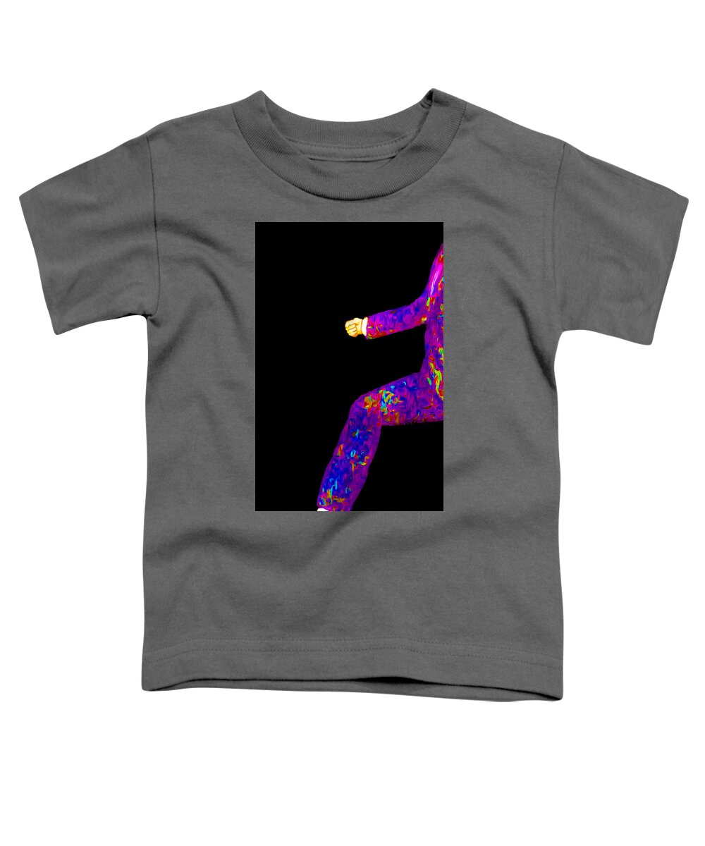 Abstract Toddler T-Shirt featuring the digital art Best Foot Forward Abstract by Ronald Mills