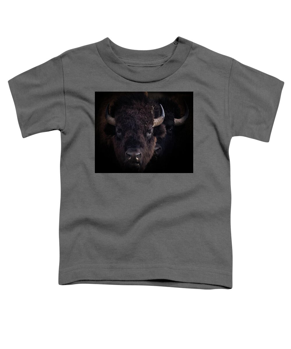Bison Toddler T-Shirt featuring the photograph Bison by Laura Terriere