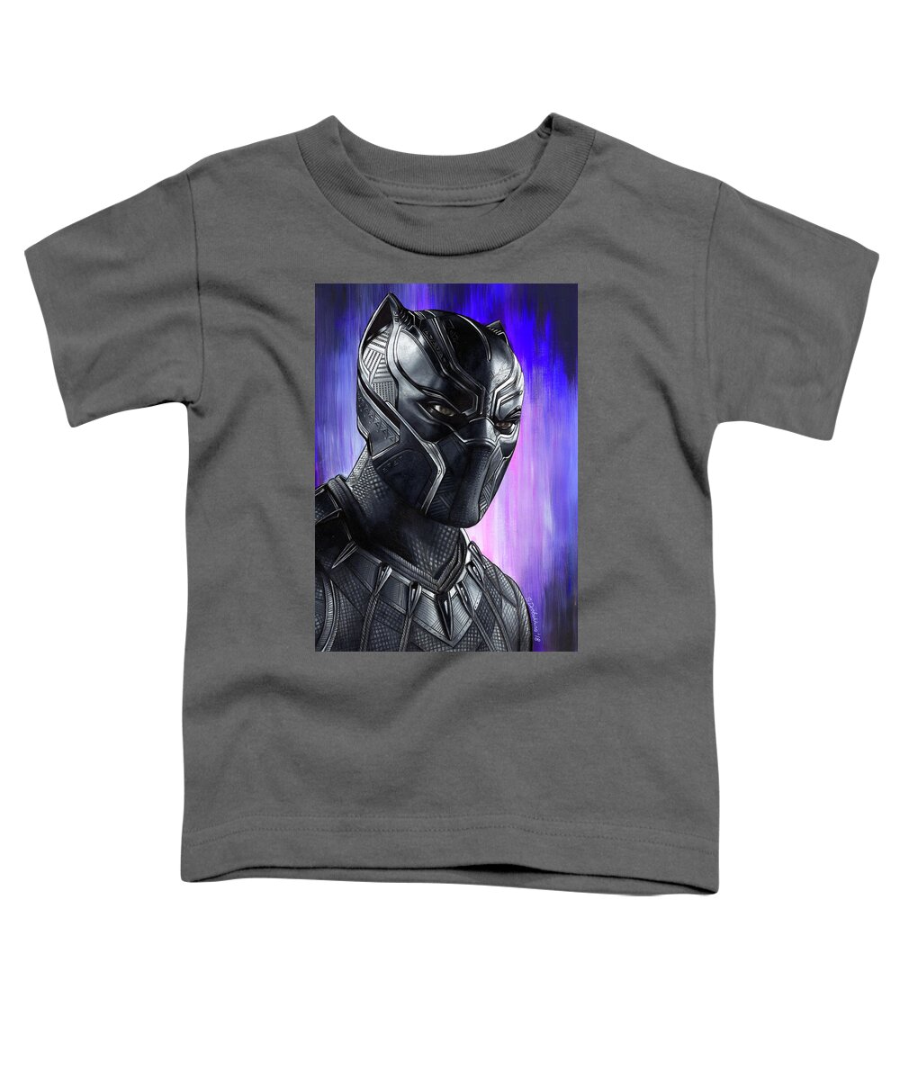 12 Months 2T Marvel Comics Retro Black Panther Tribe Outline Art Toddler T-Shirt 