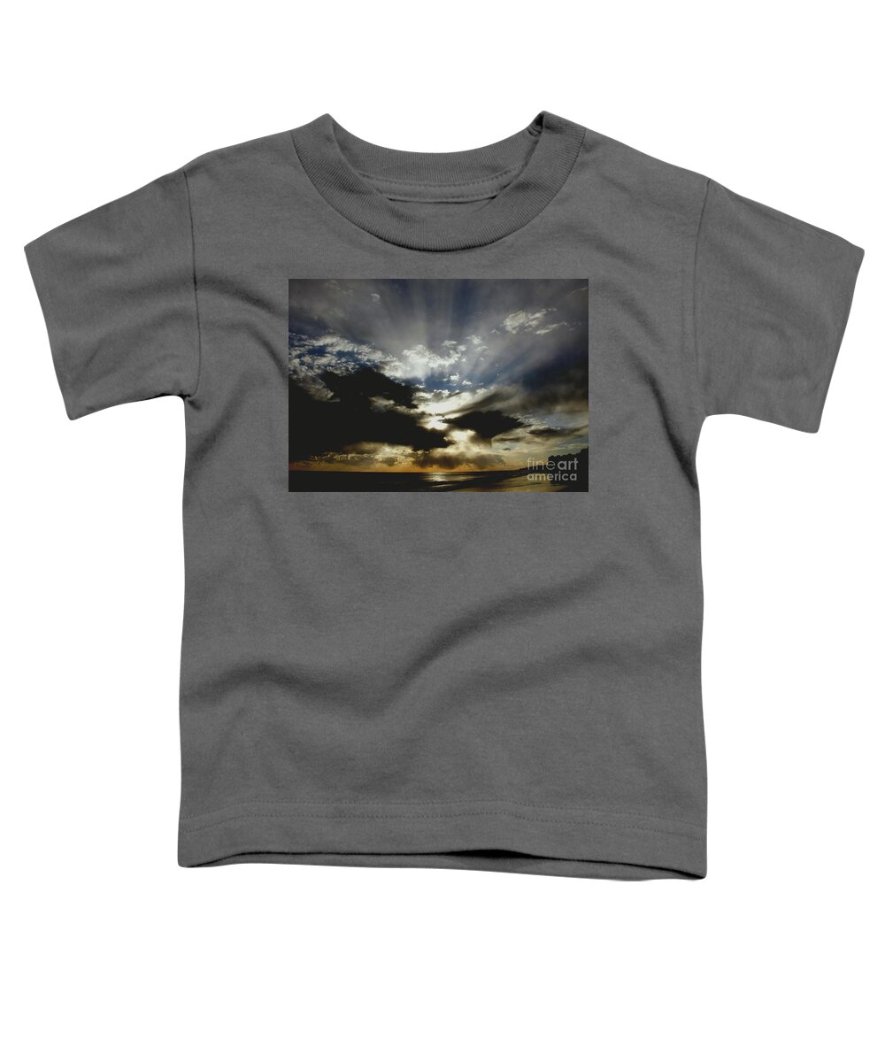 Sunset Toddler T-Shirt featuring the photograph Blazing Clouds by fototaker Tony