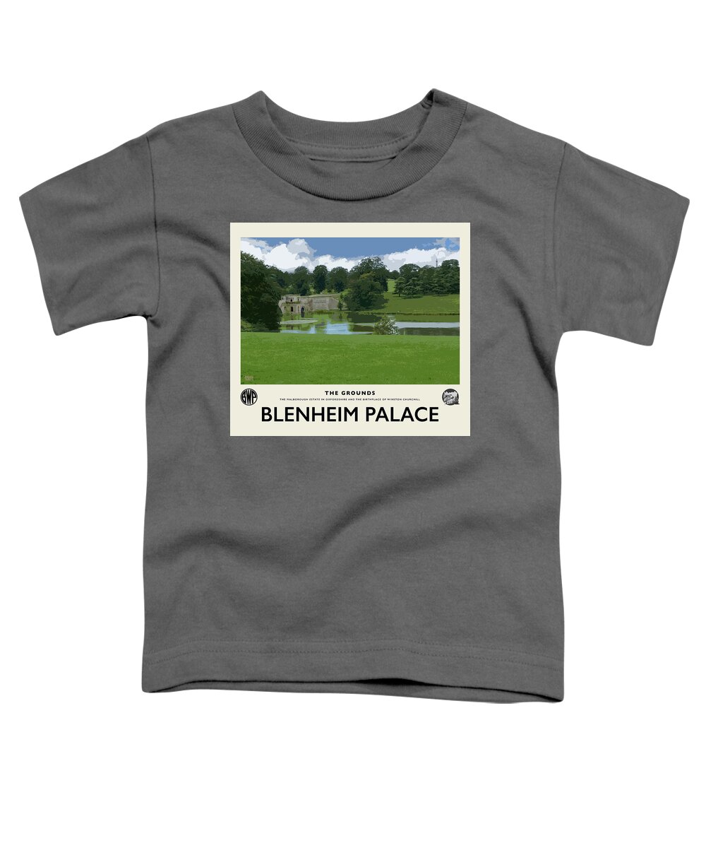 Blenheim Palace Toddler T-Shirt featuring the photograph Blenheim Grounds Cream Railway Poster by Brian Watt