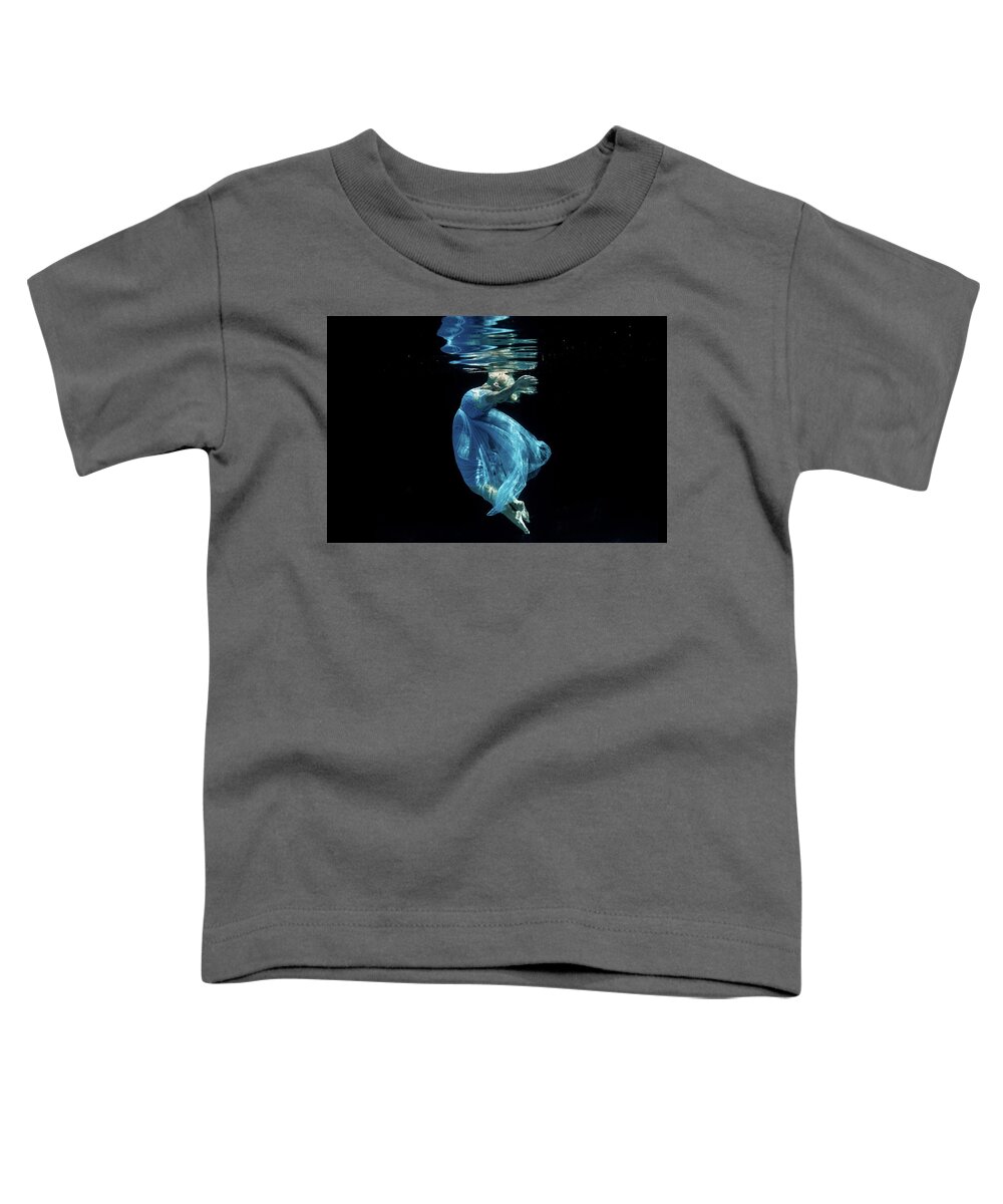 Underwater Toddler T-Shirt featuring the photograph Blue Feelings by Gemma Silvestre