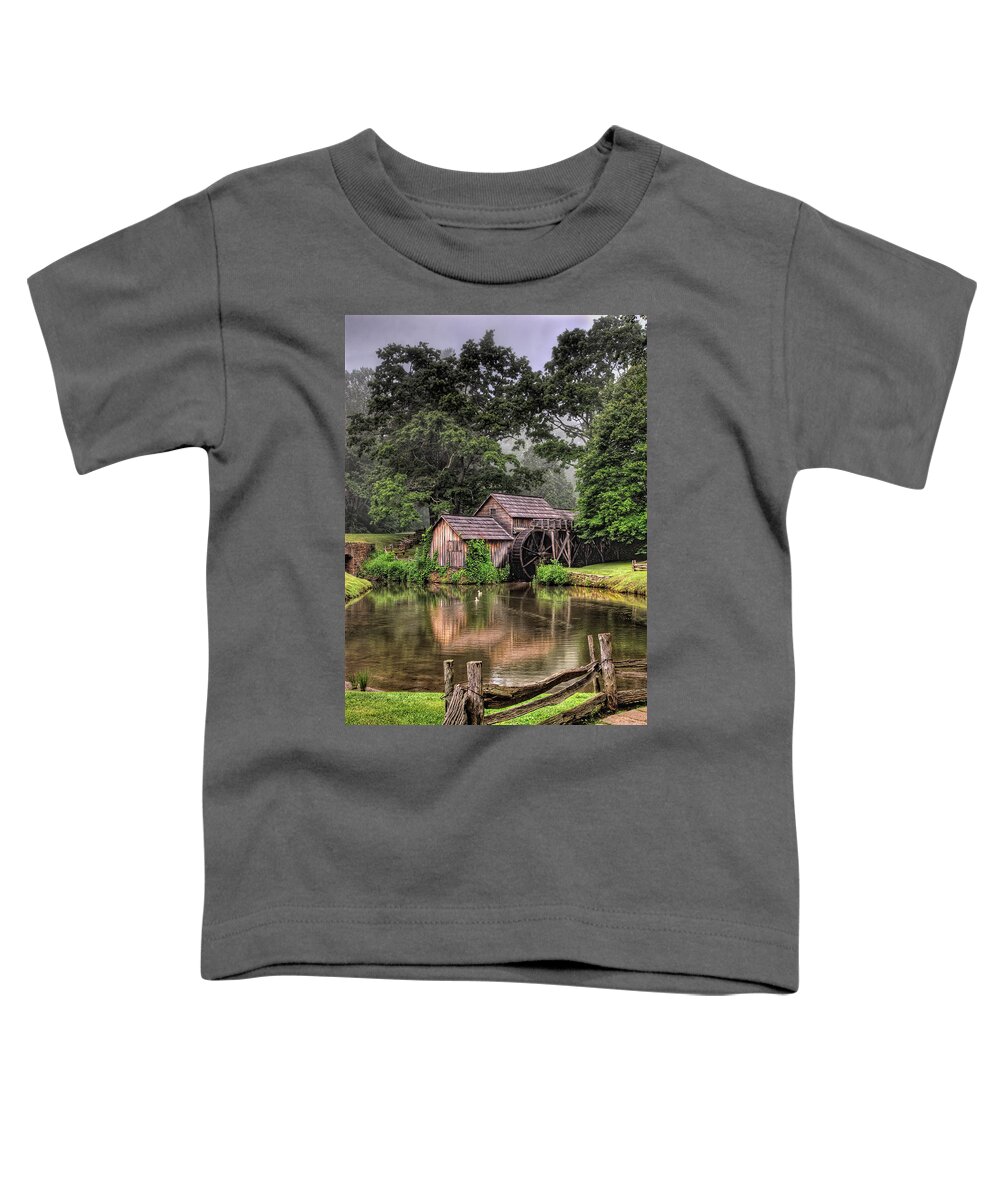 North Carolina Toddler T-Shirt featuring the photograph Blue Ridge Parkway Mabry Mill 2 by Dan Carmichael
