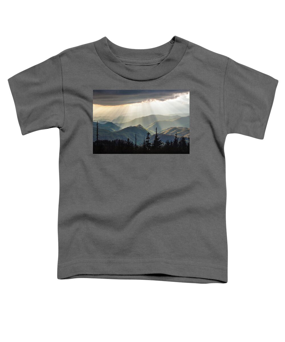 Mountains Toddler T-Shirt featuring the photograph Blue Ridge Parkway NC Heavenly Appalachia by Robert Stephens