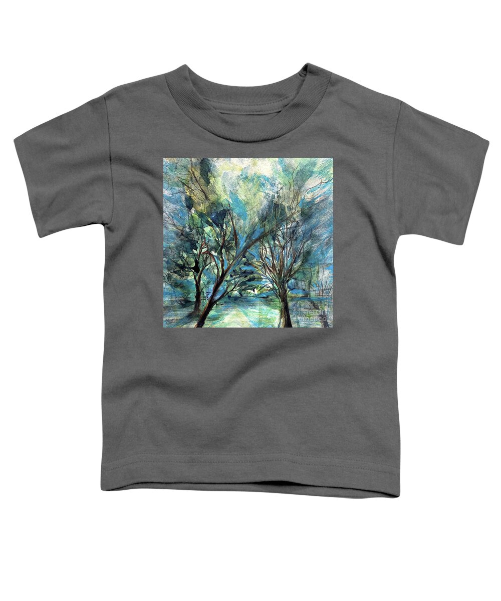 Landscape Painting Toddler T-Shirt featuring the painting Blue Sunday by Francelle Theriot
