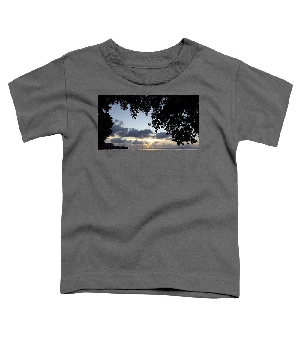 All Toddler T-Shirt featuring the digital art Boats Coming Home in Seychelles KN15 by Art Inspirity