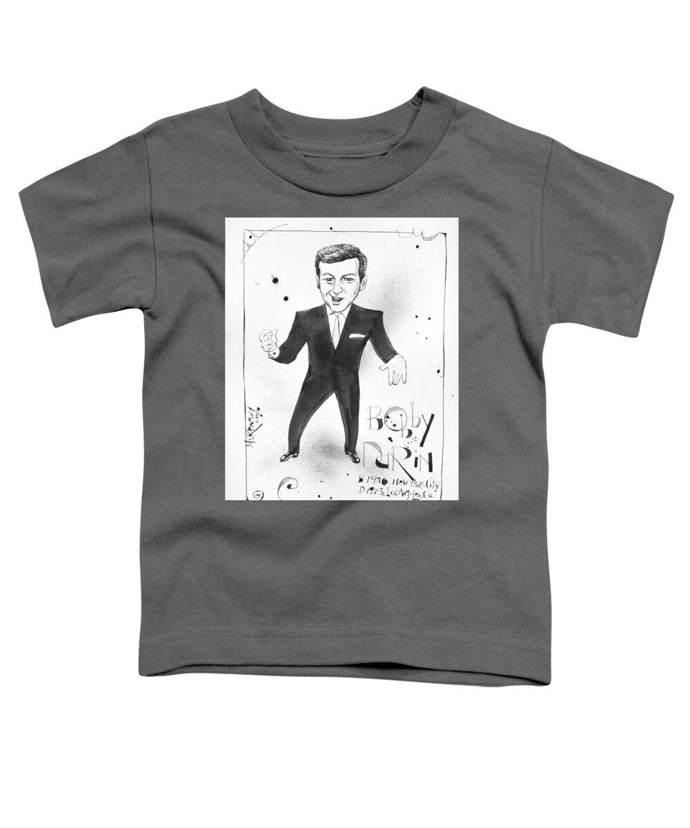  Toddler T-Shirt featuring the drawing Bobby Darin by Phil Mckenney