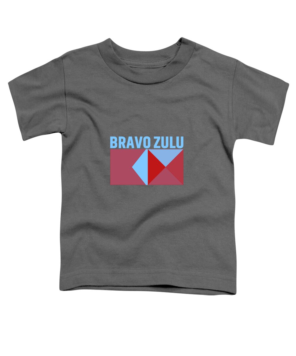 Cityscape Toddler T-Shirt featuring the painting Bravo Zulu-01 a by Celestial Images