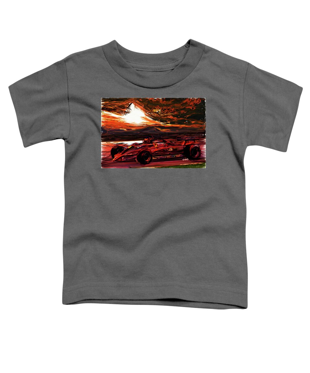 Ferrari Toddler T-Shirt featuring the painting Brazil MVO by Tano V-Dodici ArtAutomobile