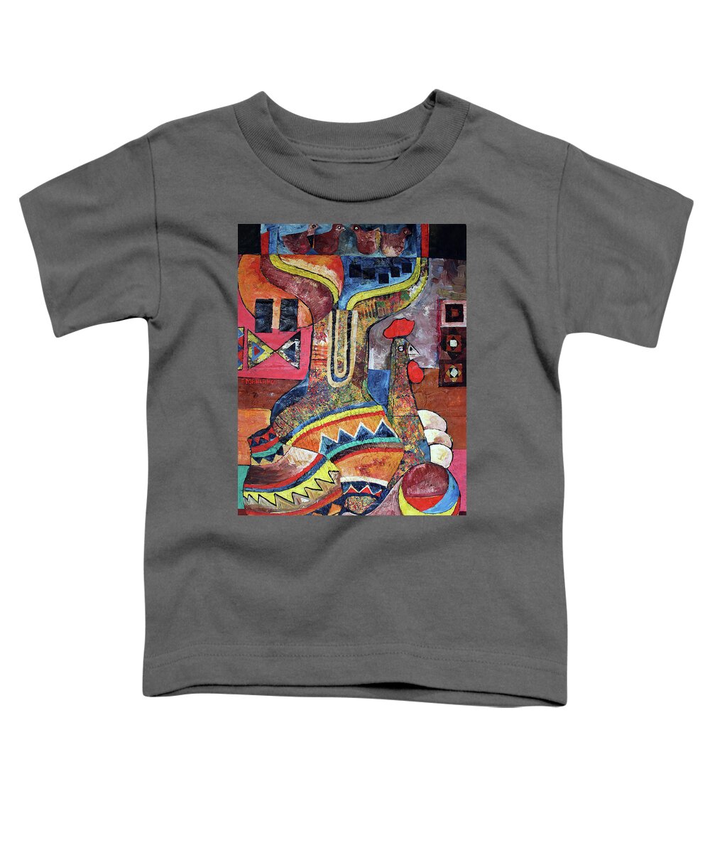  Toddler T-Shirt featuring the painting Bright Sunny Day by Speelman Mahlangu