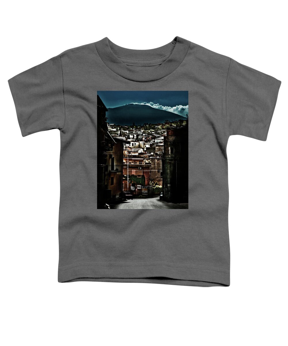Mount Etna Toddler T-Shirt featuring the photograph Bronte by Al Fio Bonina