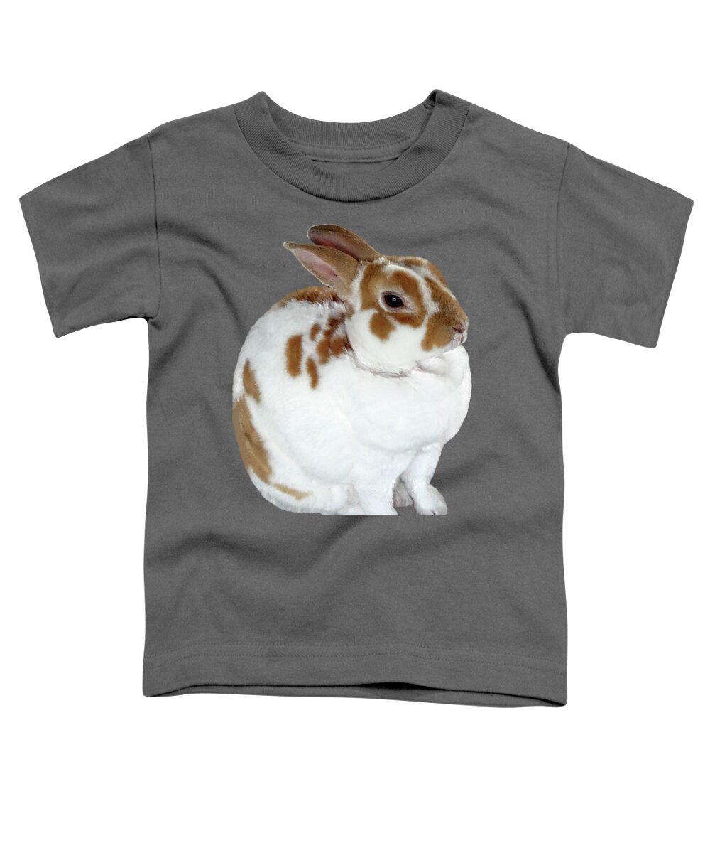 Animal Toddler T-Shirt featuring the photograph Brown and White Rex Rabbit by Susan Savad
