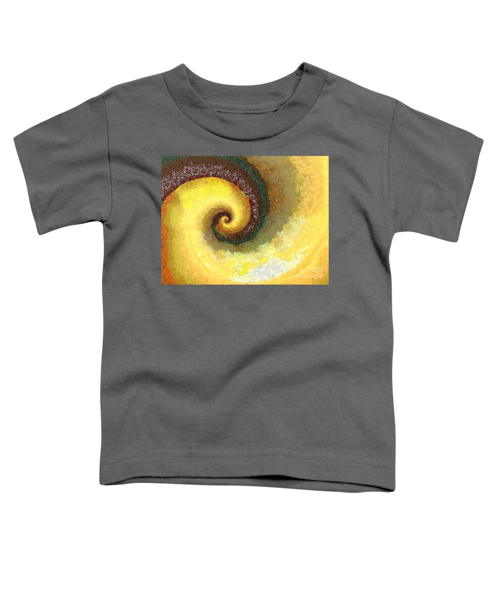 Nautilus Toddler T-Shirt featuring the photograph Burgundy and Cream Painterly Nautilus by Sea Change Vibes