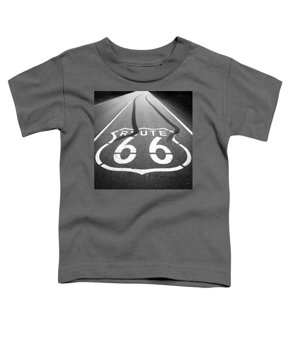 Amboy Toddler T-Shirt featuring the photograph Burning Tires by Peter Boehringer