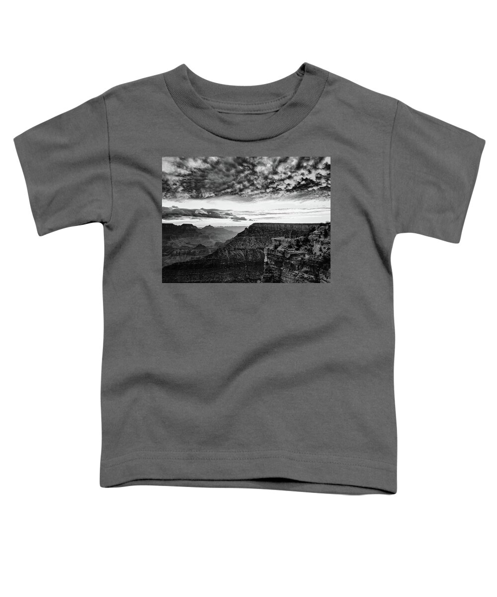 Sunrise Toddler T-Shirt featuring the photograph BW Grand Sunrise by Susie Loechler