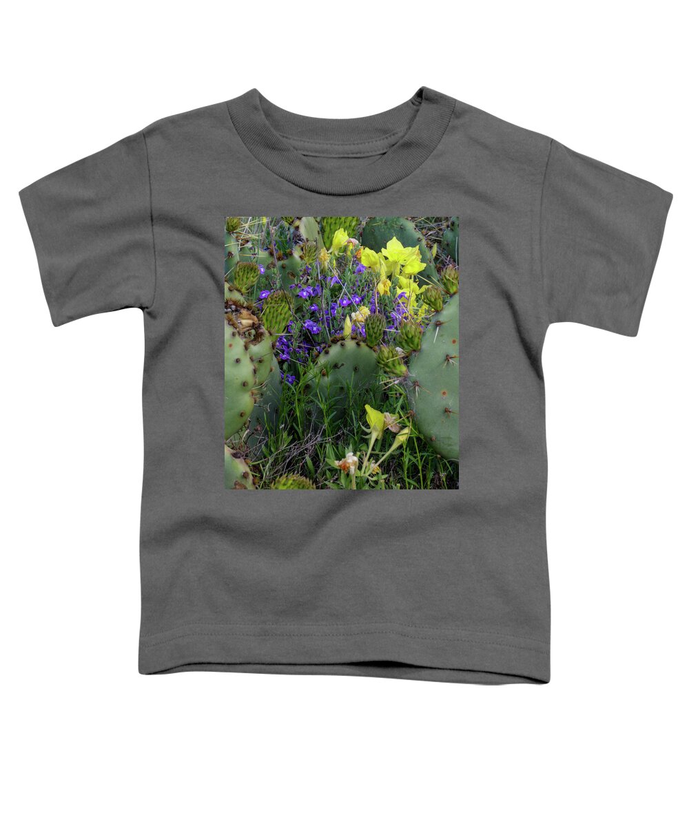 Spring Toddler T-Shirt featuring the photograph Cactus Guard by Steve Templeton