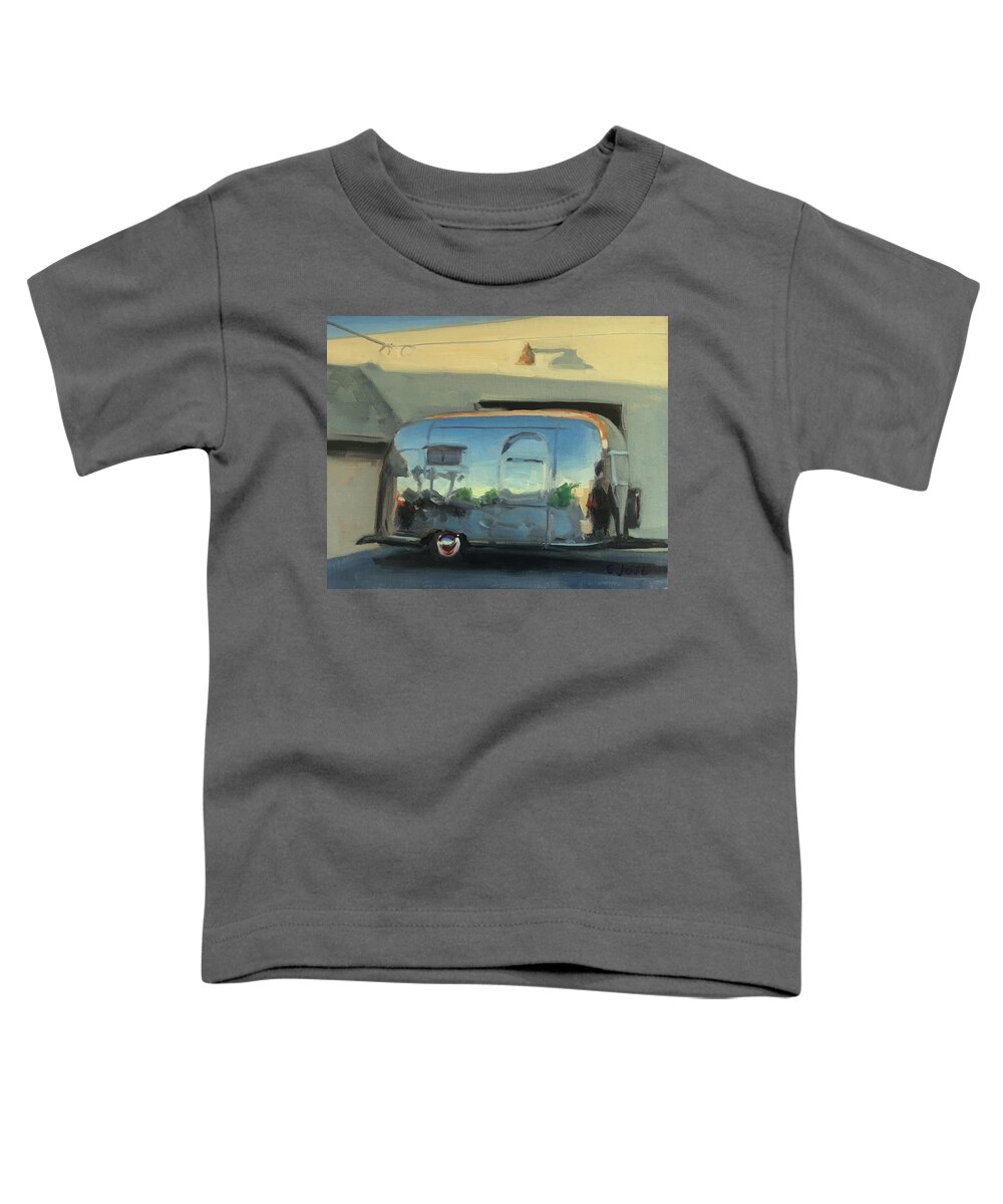 Airstream Toddler T-Shirt featuring the painting California Shine by Elizabeth Jose