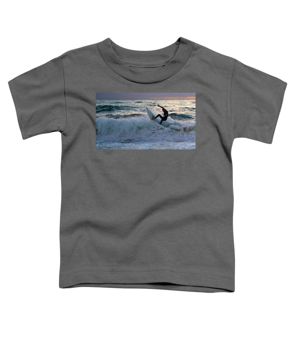 Surfing Toddler T-Shirt featuring the photograph California Surfer by Rick Wilking