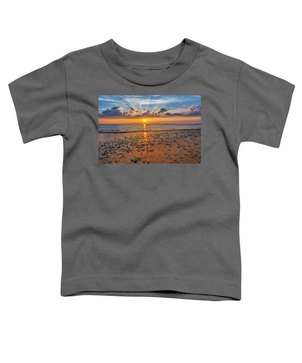 Cape Cod Bay Toddler T-Shirt featuring the photograph Cape Cod Bay Sunset Bliss by Juergen Roth