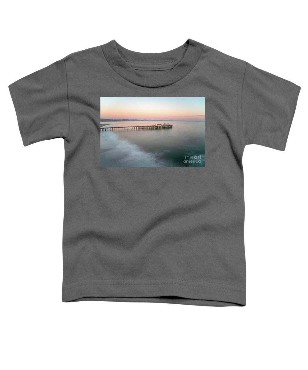 America Toddler T-Shirt featuring the photograph Capitola Wharf Pier at Sunset Photo by Paul Velgos