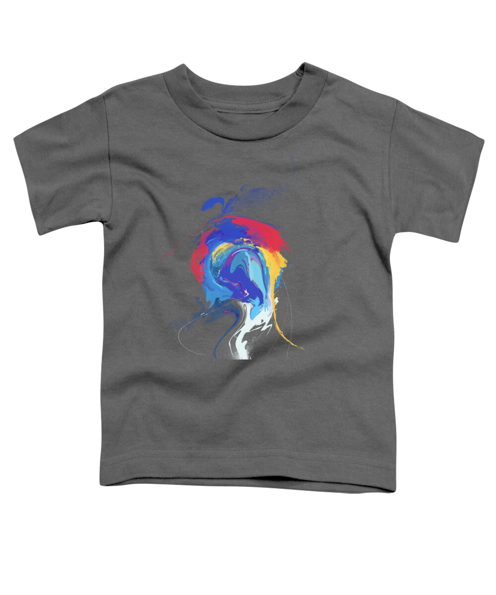 Impressionistic Abstract Toddler T-Shirt featuring the digital art Caprice #1 by Gina Harrison