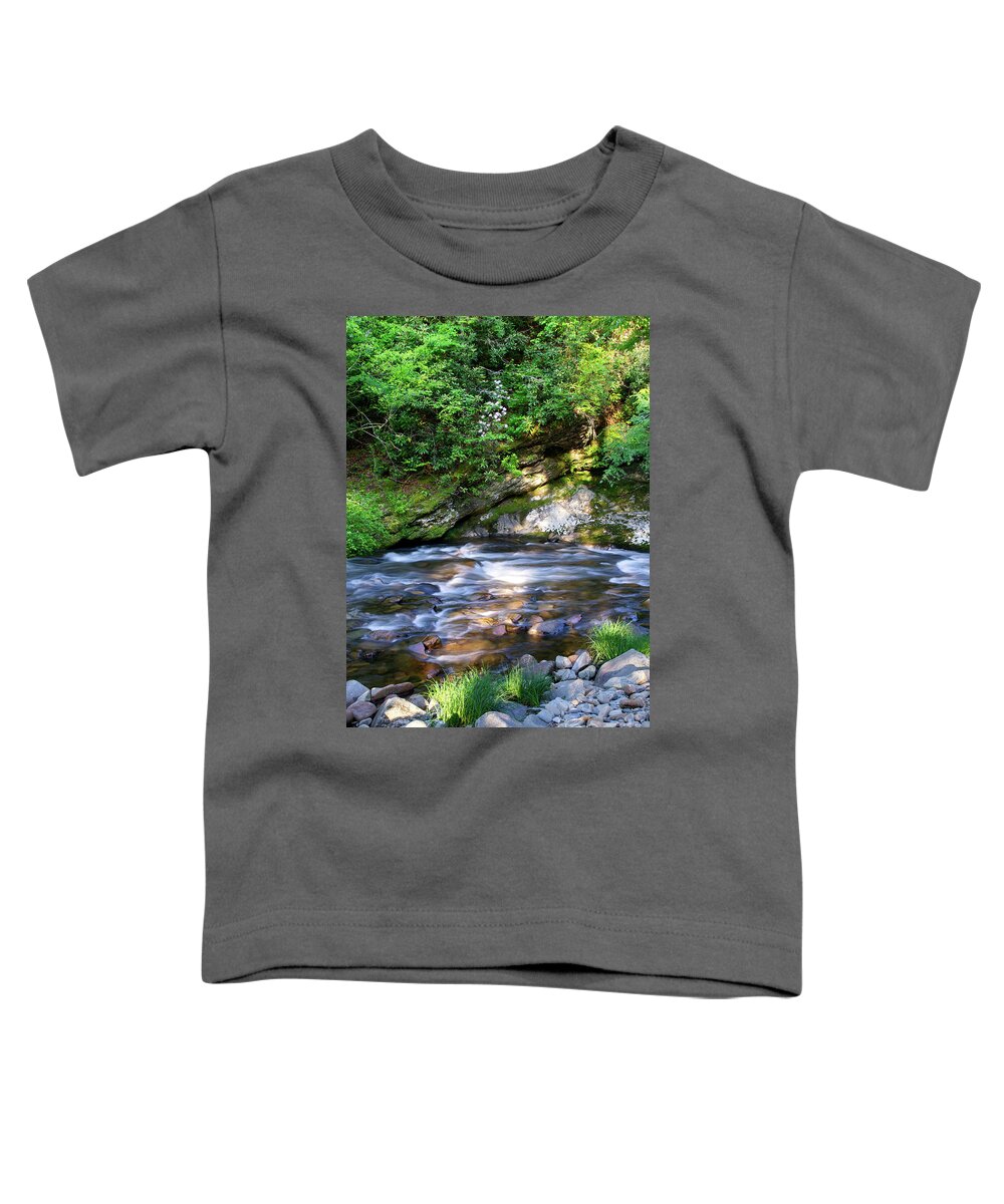 Smoky Mountains Toddler T-Shirt featuring the photograph Cascades On Little River 5 by Phil Perkins