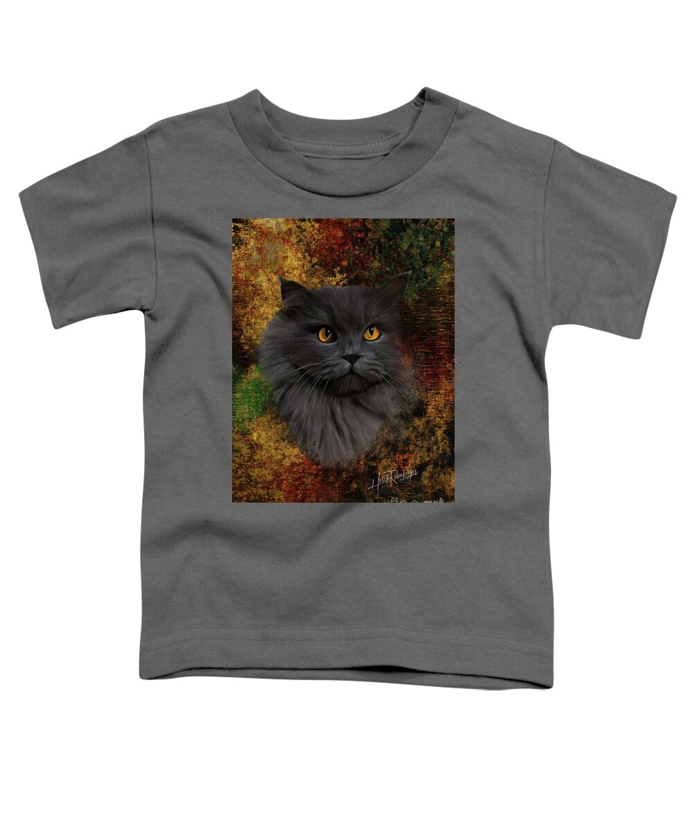 Painting Toddler T-Shirt featuring the painting The Cat Fluffy by Horst Rosenberger