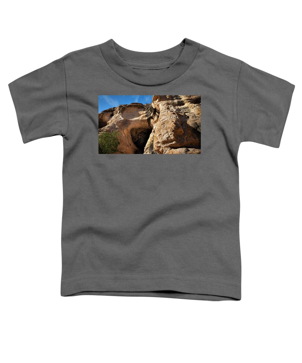 Gila Cave Dwellings Toddler T-Shirt featuring the photograph Cave 2 by Endre Balogh