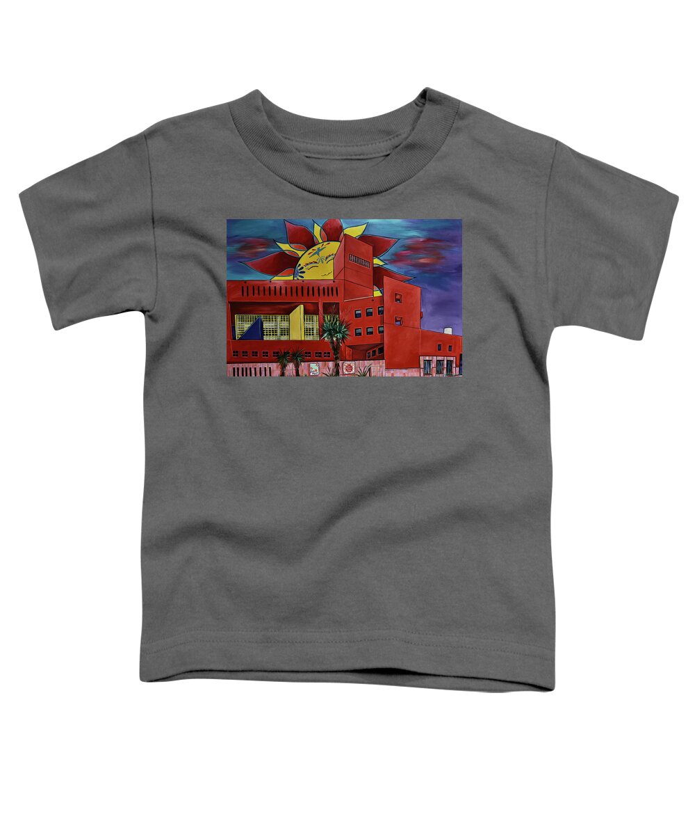 Central Library Toddler T-Shirt featuring the painting Central Library by Patti Schermerhorn