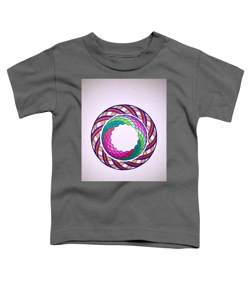 Spiral Toddler T-Shirt featuring the drawing Chakra Series #5a by Steve Sommers