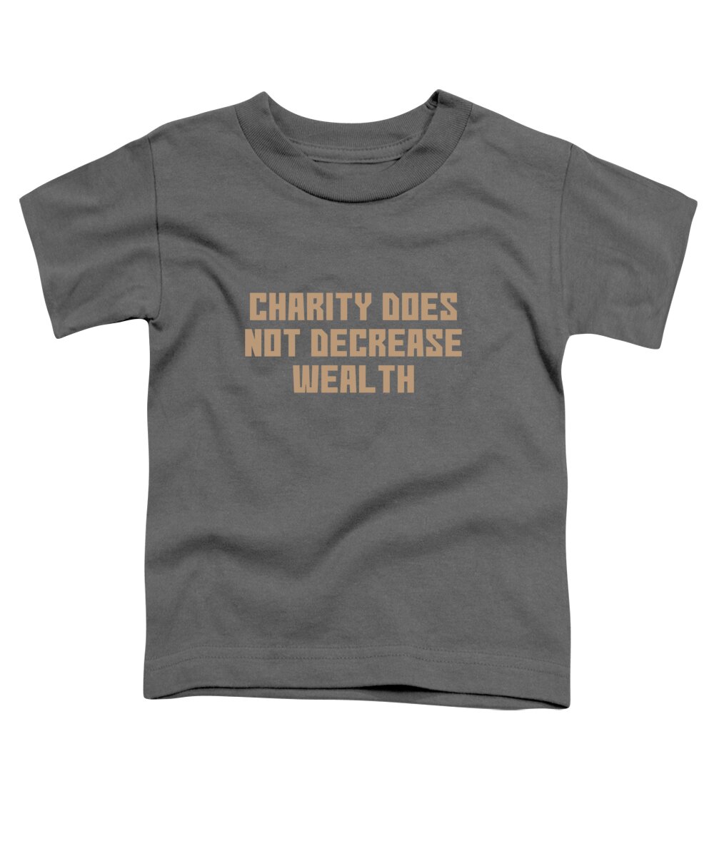 Cityscape Toddler T-Shirt featuring the painting Charity does not decrease wealth a by Celestial Images