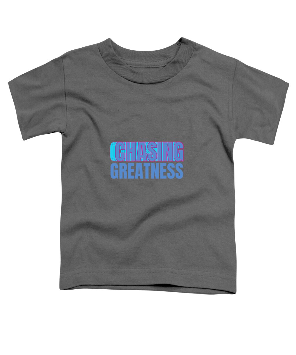 Cityscape Toddler T-Shirt featuring the painting Chasing greatness-01 a by Celestial Images
