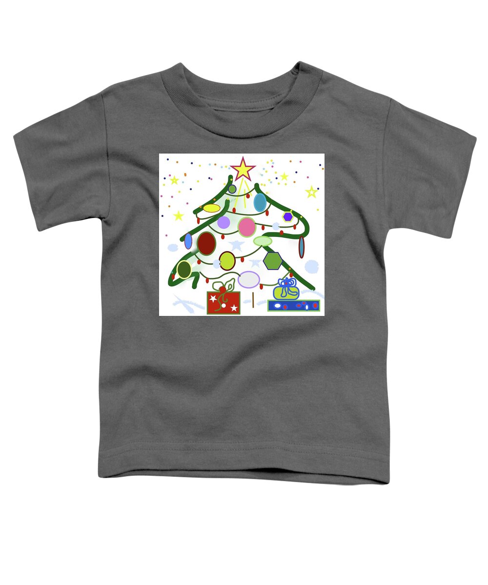 Christmas Tree Toddler T-Shirt featuring the digital art Christmas In The Morning by Alida M Haslett