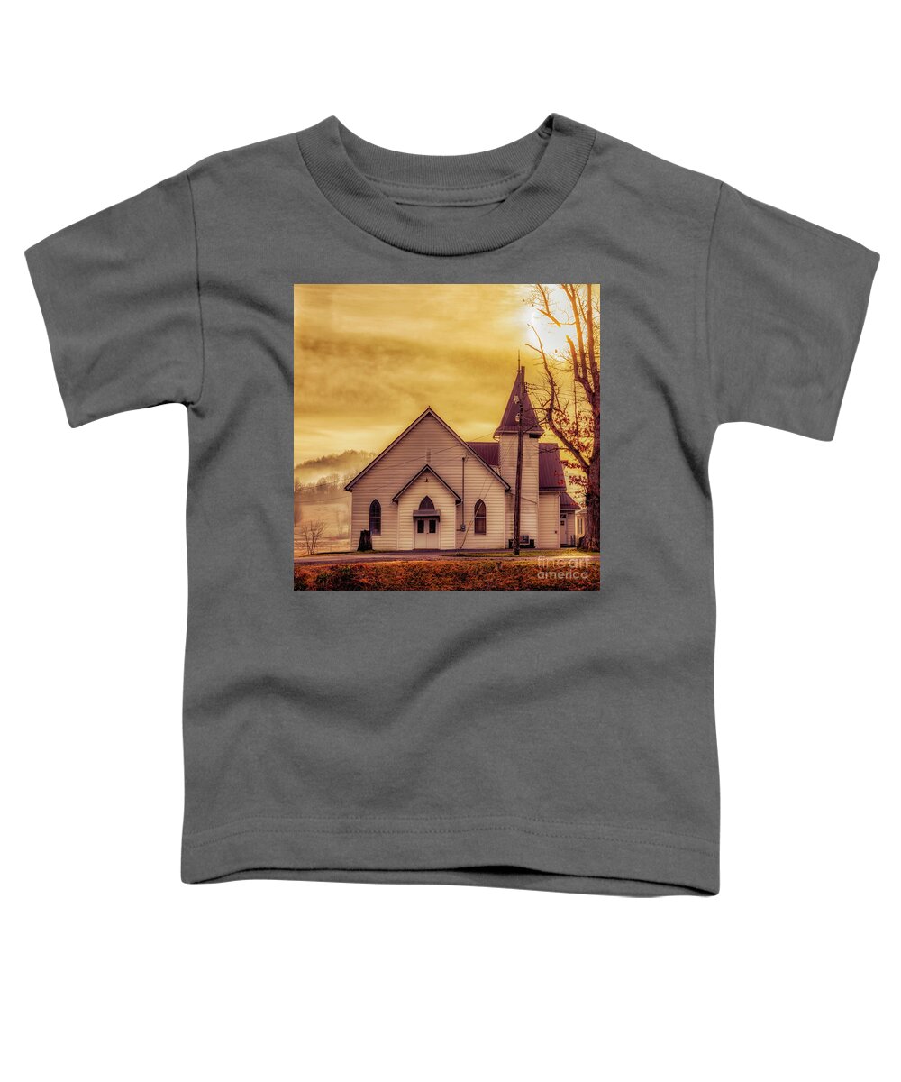 Morning Light Toddler T-Shirt featuring the photograph Church in the Morning Light by Thomas R Fletcher