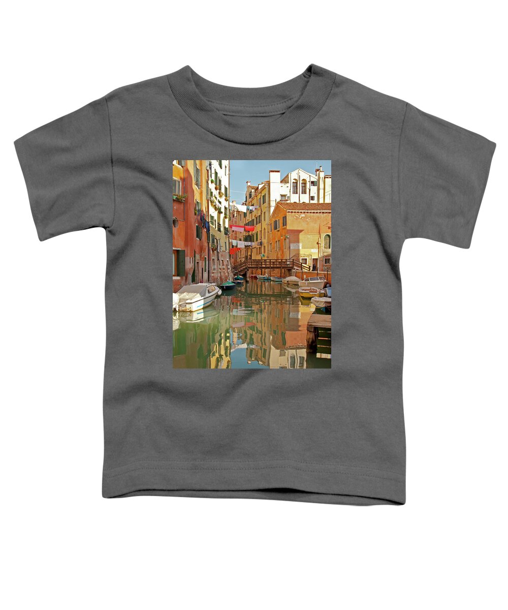 Venice Toddler T-Shirt featuring the photograph Cleanliness and Godliness - Venice, Italy by Denise Strahm
