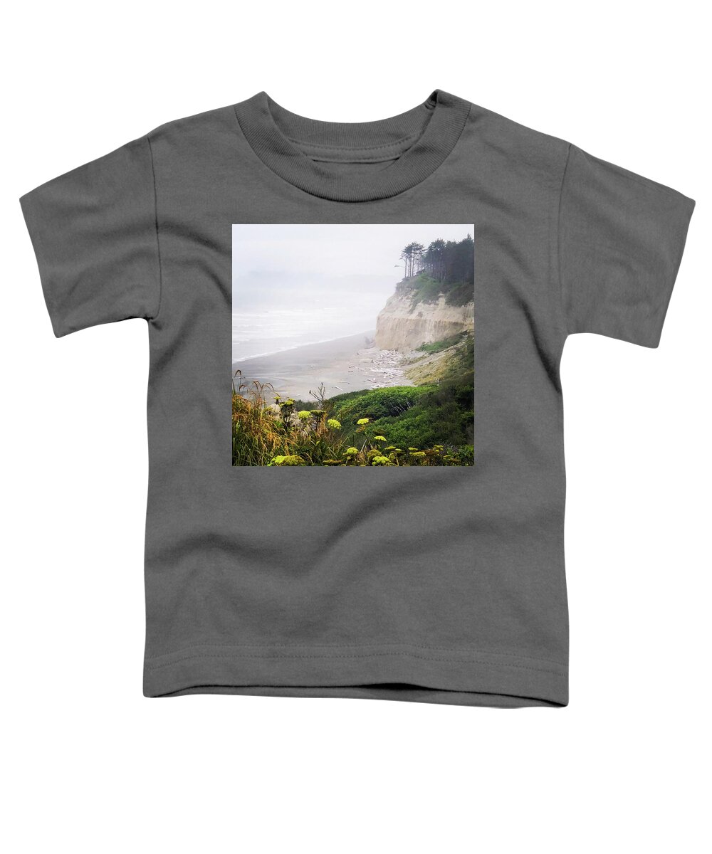 Sea Toddler T-Shirt featuring the photograph Cliffs near Taholah, Washington by Grey Coopre