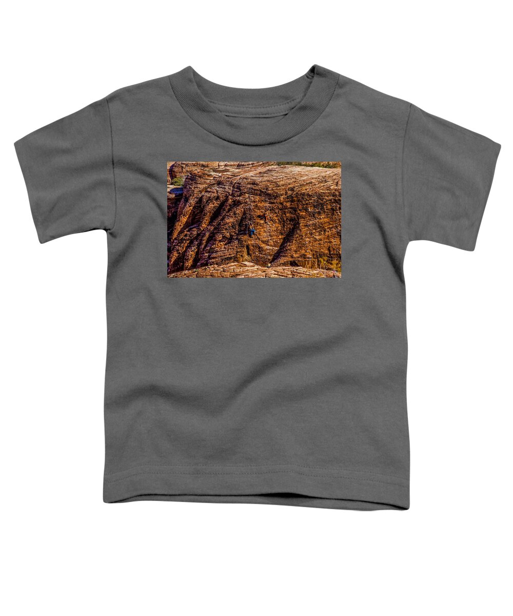  Toddler T-Shirt featuring the photograph Climbing Dudes by Rodney Lee Williams