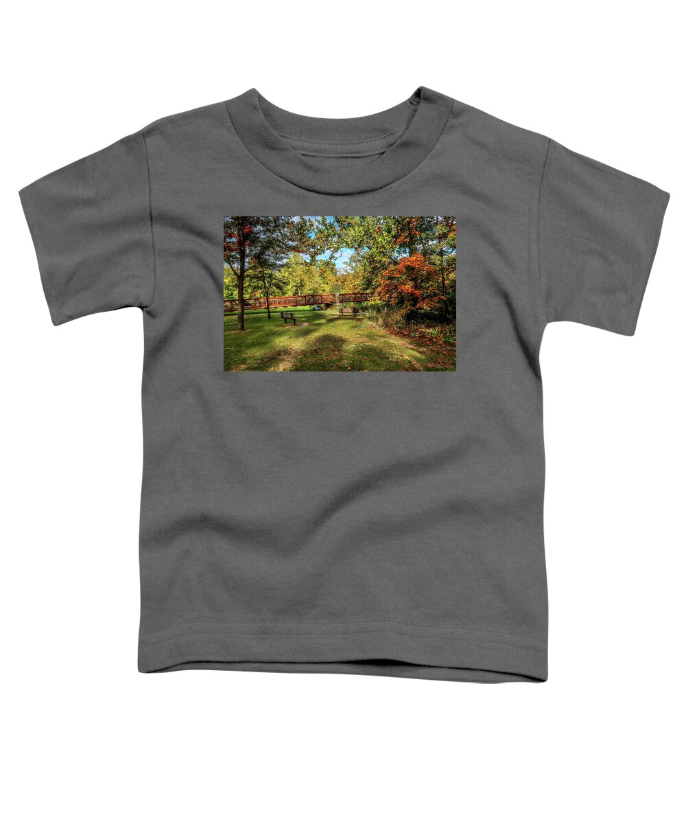 Fall Toddler T-Shirt featuring the photograph Clinton River Colors IMG_3169 Dodge Park by Michael Thomas