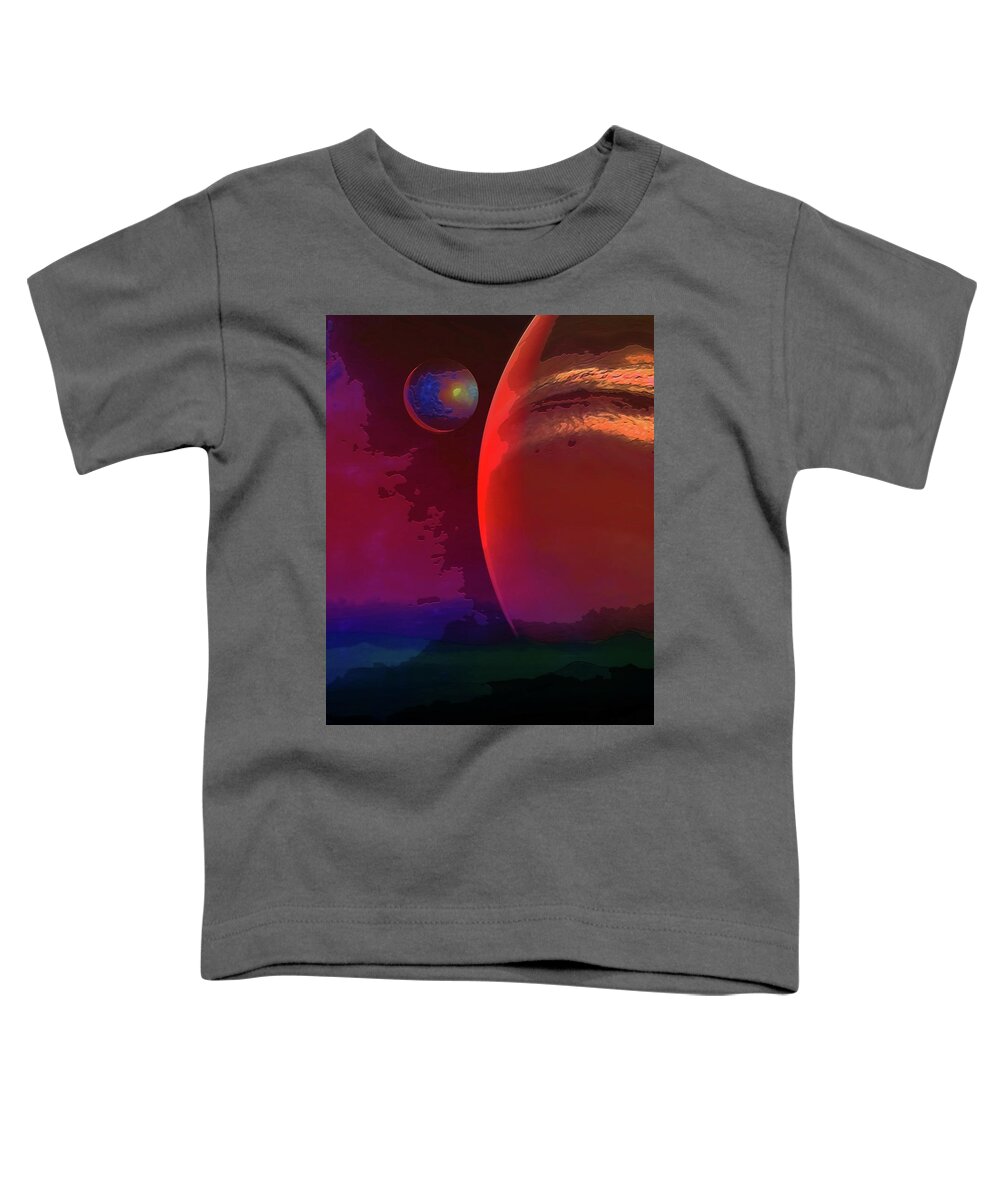 Space Toddler T-Shirt featuring the digital art Close Proximity by Don White Artdreamer