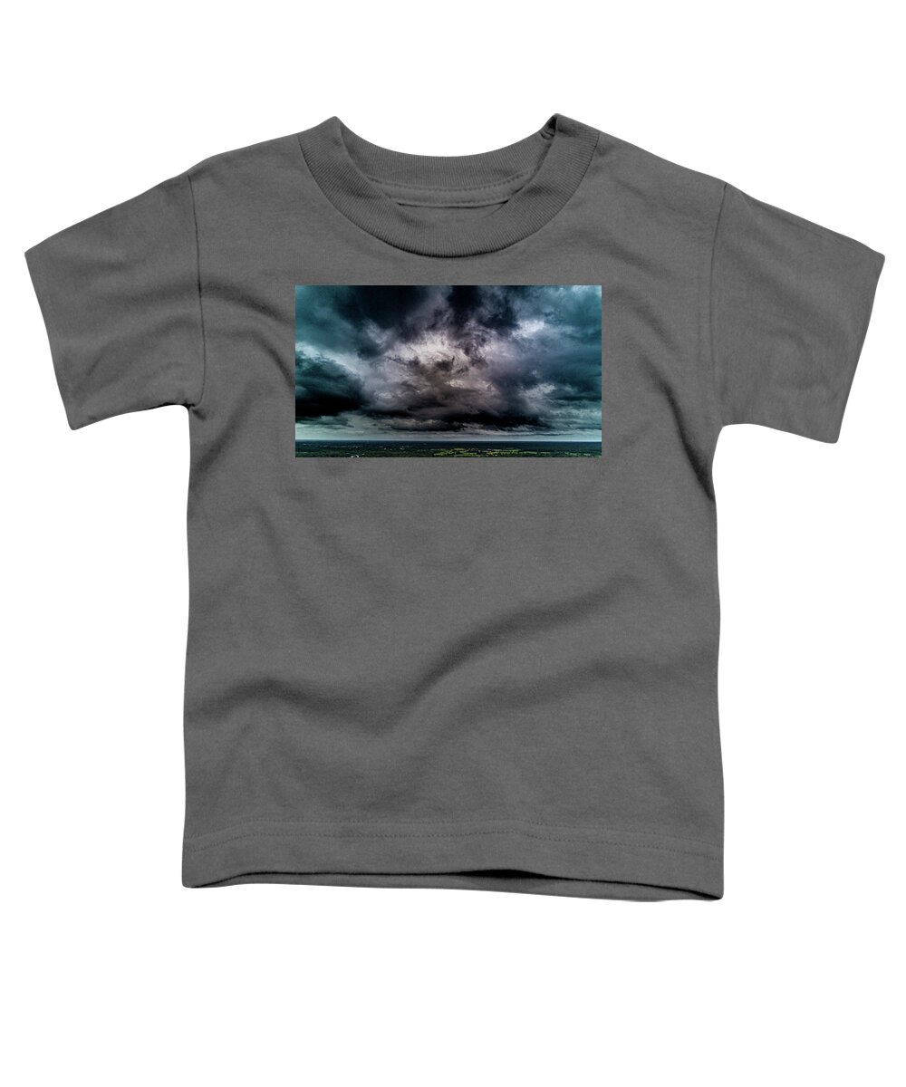Medford Toddler T-Shirt featuring the photograph Cloud Color Cloudscape by Louis Dallara