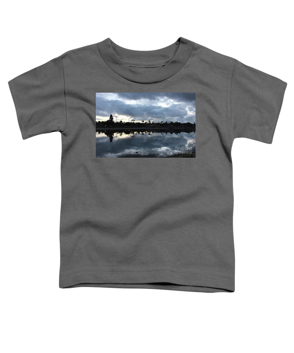 Lagoon Toddler T-Shirt featuring the photograph Colorado Lagoon at Sunset by Katherine Erickson