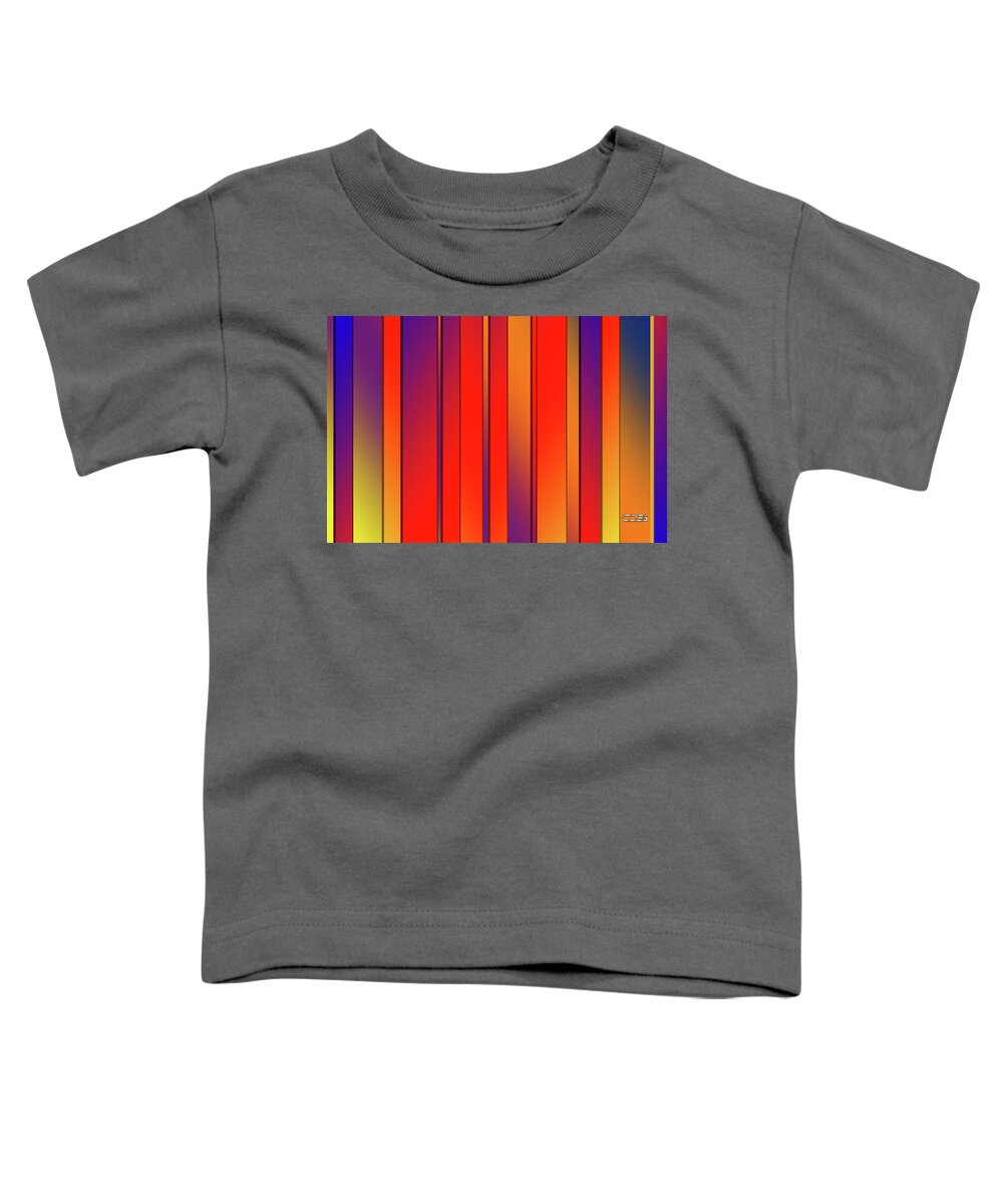 Staley Toddler T-Shirt featuring the digital art Colorful Stripes 3H by Chuck Staley