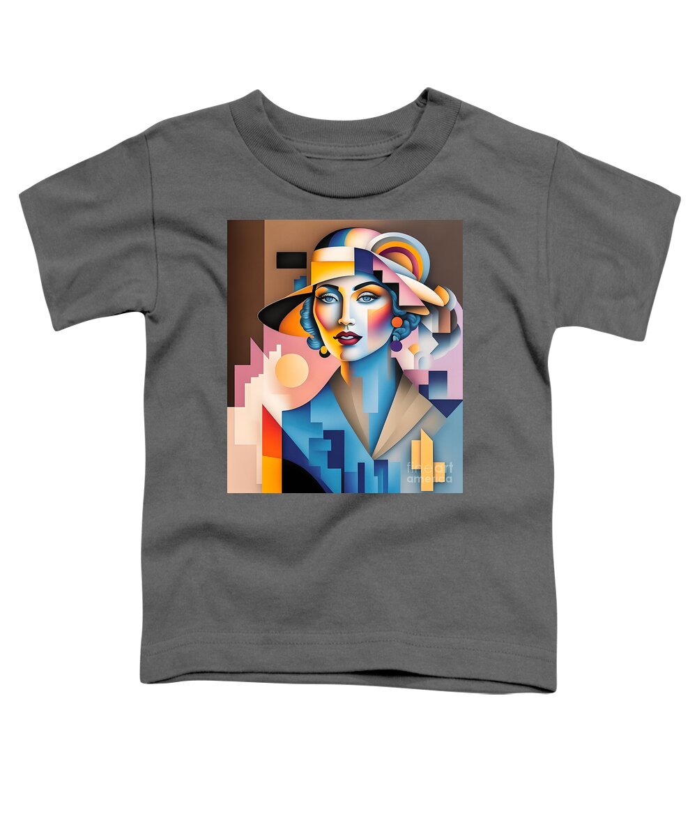 Portrait Toddler T-Shirt featuring the digital art Colourful Abstract Portrait - 34 by Philip Preston