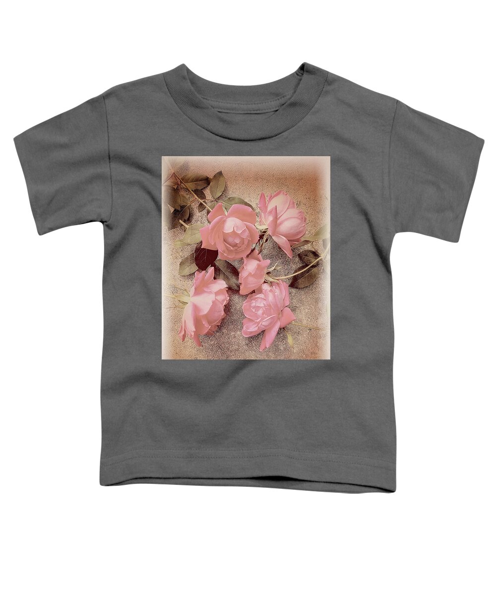 Roses Toddler T-Shirt featuring the photograph Confab of the Pink by Rene Crystal