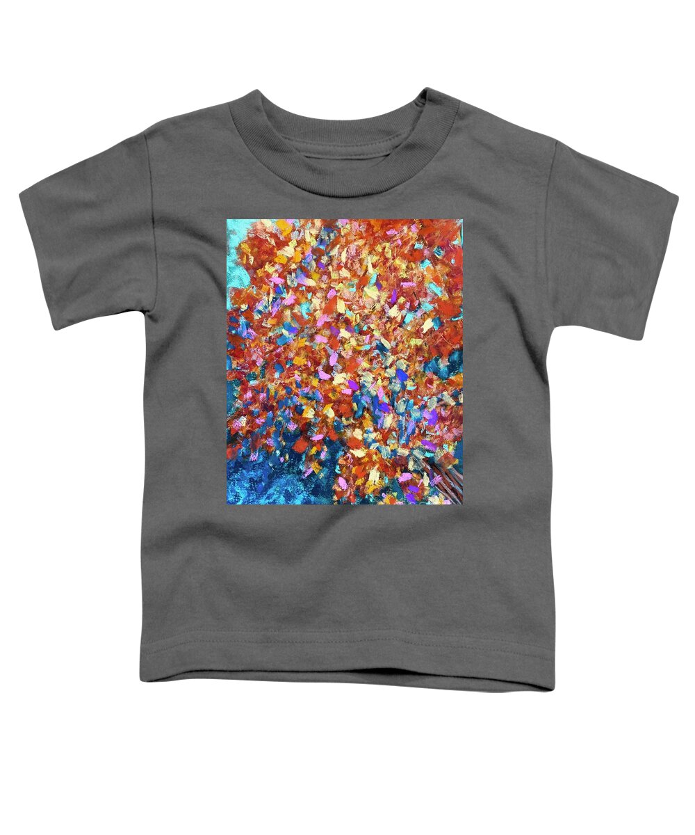Fall Toddler T-Shirt featuring the pastel Conflicted Season by Sherry Harradence