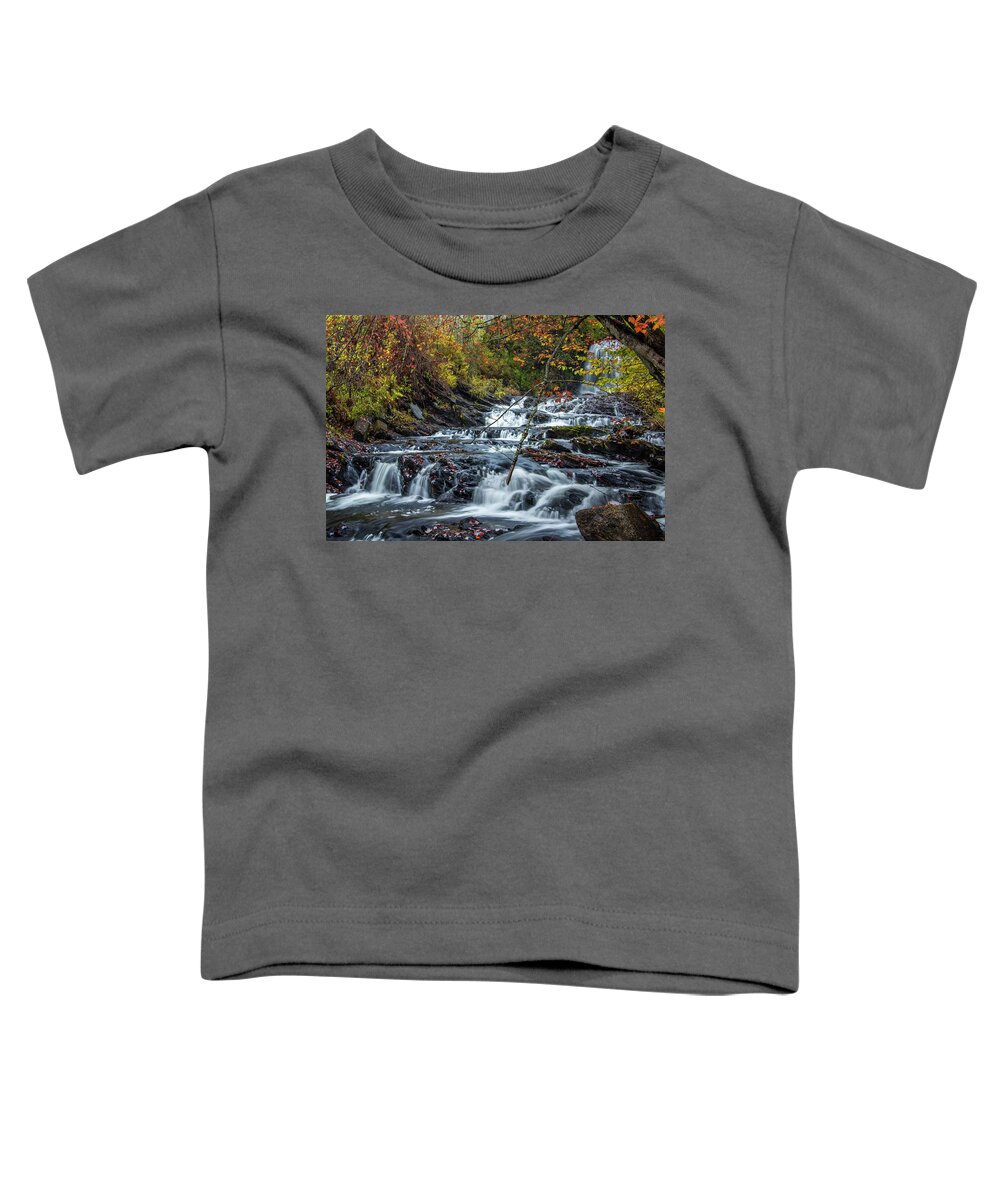 Conrad Toddler T-Shirt featuring the photograph Conrad Mills Falls Autumn by White Mountain Images
