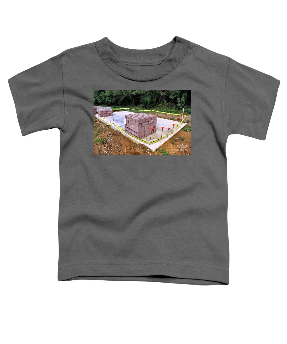 Stack Toddler T-Shirt featuring the photograph Construction Site by Olivier Le Queinec