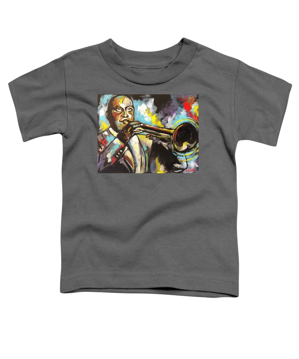 Cootie Williams Toddler T-Shirt featuring the painting Cootie Williams by Ellen Lewis