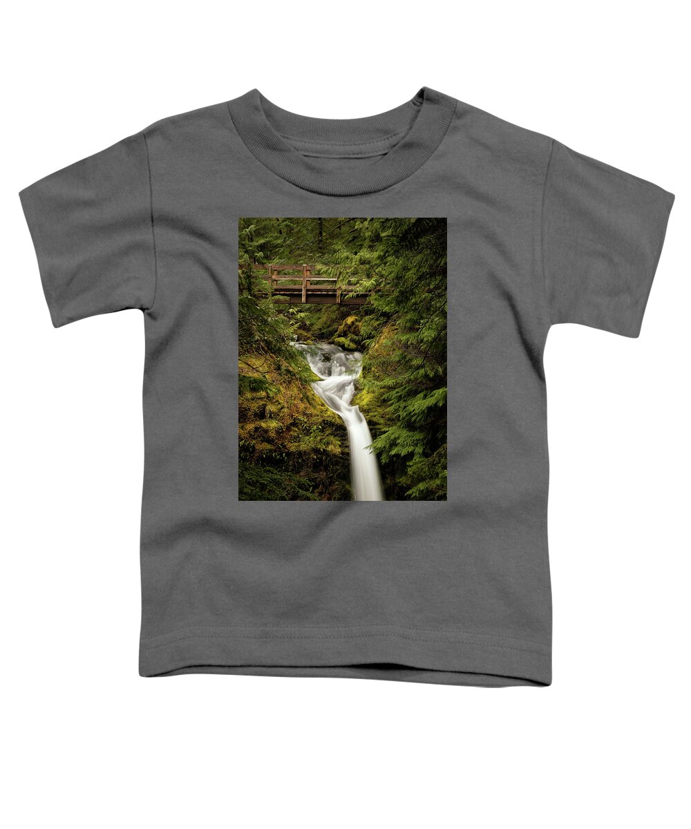 Waterfall Toddler T-Shirt featuring the photograph Copper Creek Falls by Chuck Rasco Photography