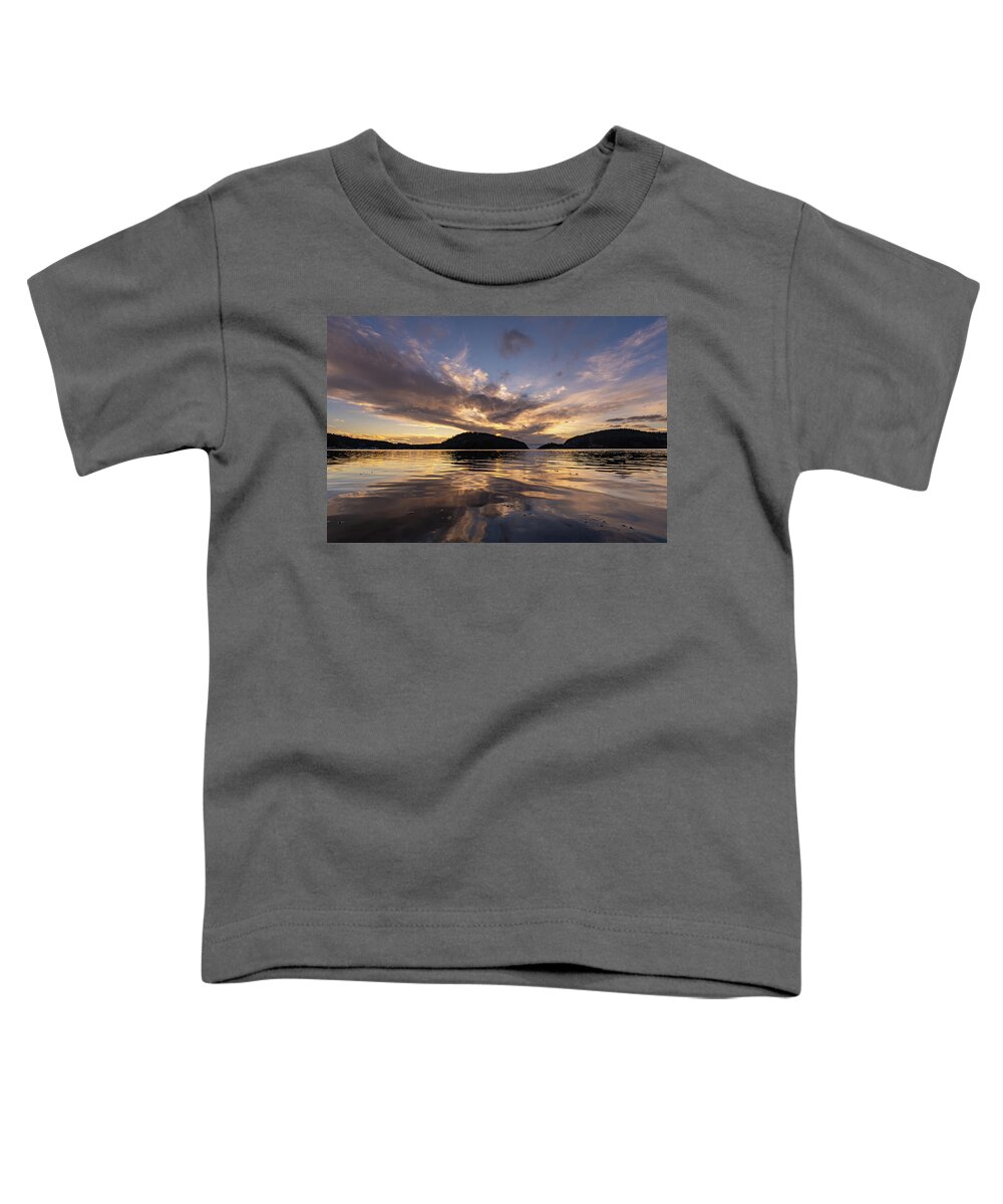Sunset Toddler T-Shirt featuring the photograph Cornet Bay Sunset by Gary Skiff